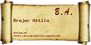 Brejer Attila névjegykártya